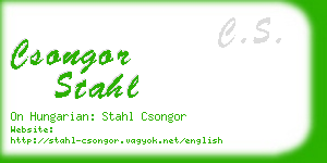 csongor stahl business card